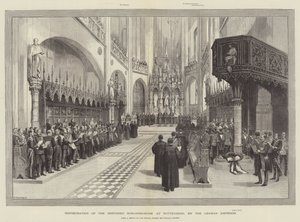 Inwijding van de gerestaureerde Schlosskirche in Wittenberg, door de Duitse keizer